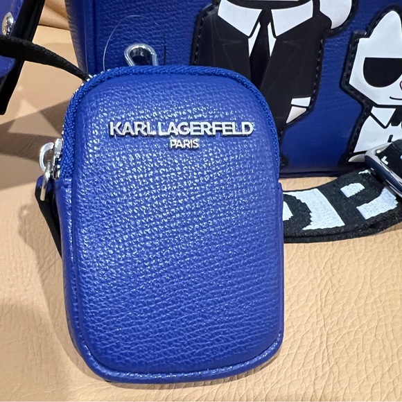Karl Lagerfeld Cobalt Blue Crossbody Camera Bag - Picture 2 of 9